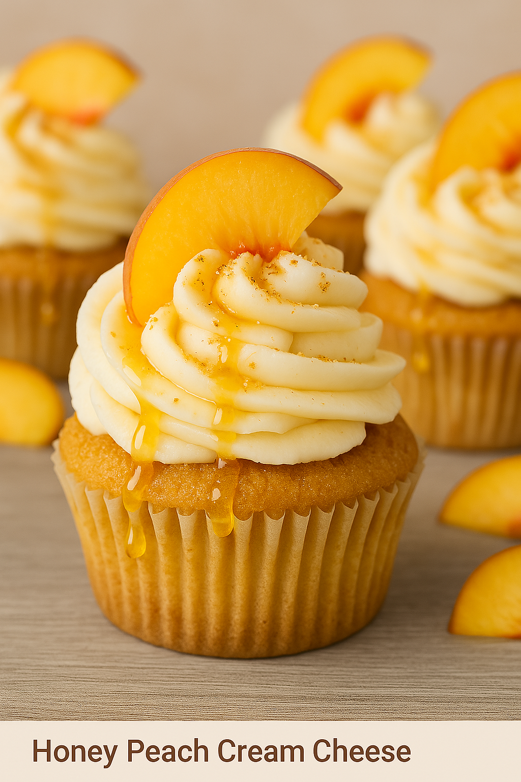 Honey Peach Cream Cheese Cupcakes Recipe