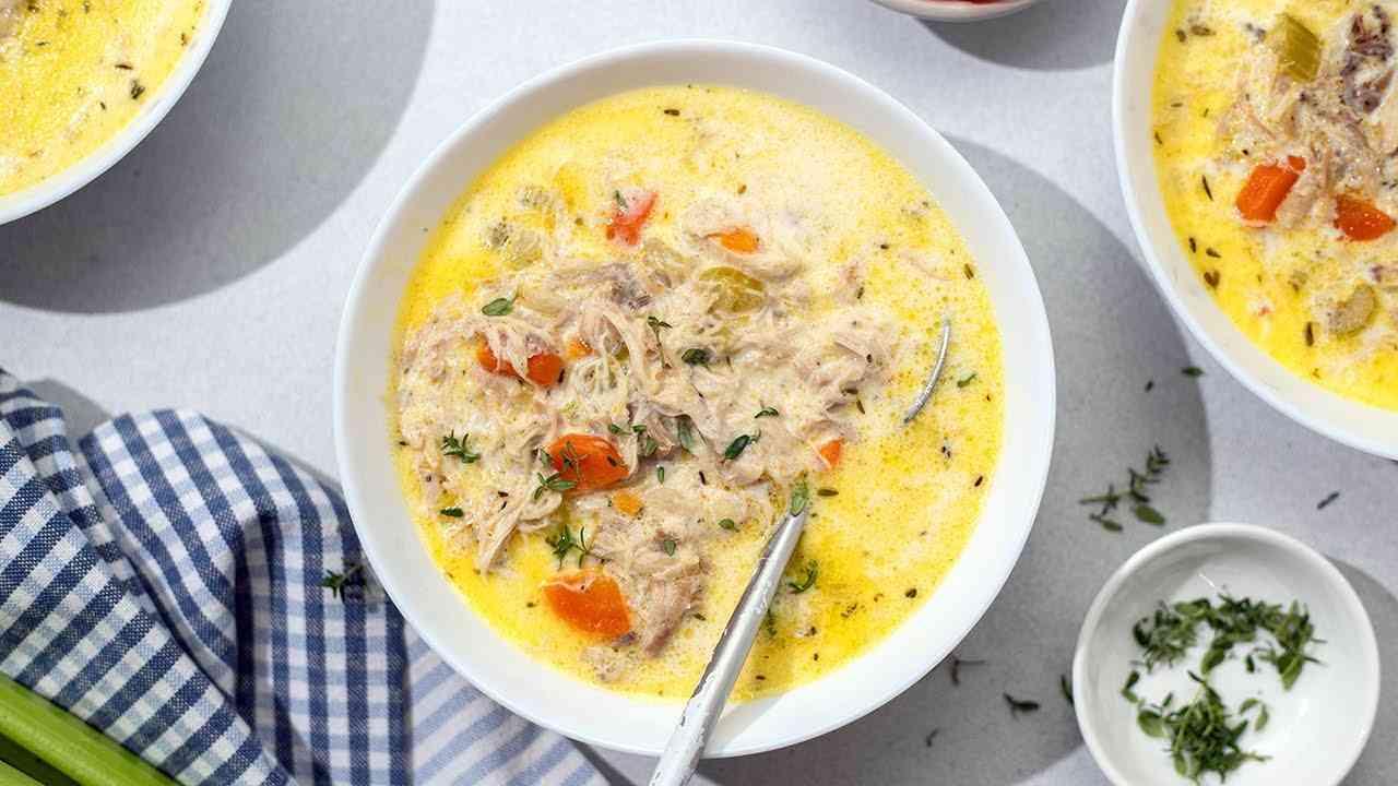 Keto Chicken Pot Pie Soup