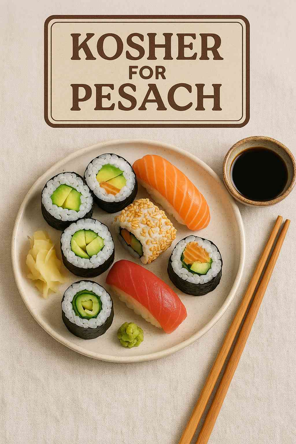Kosher for Pesach Sushi Recipe (No Rice, No Chametz)