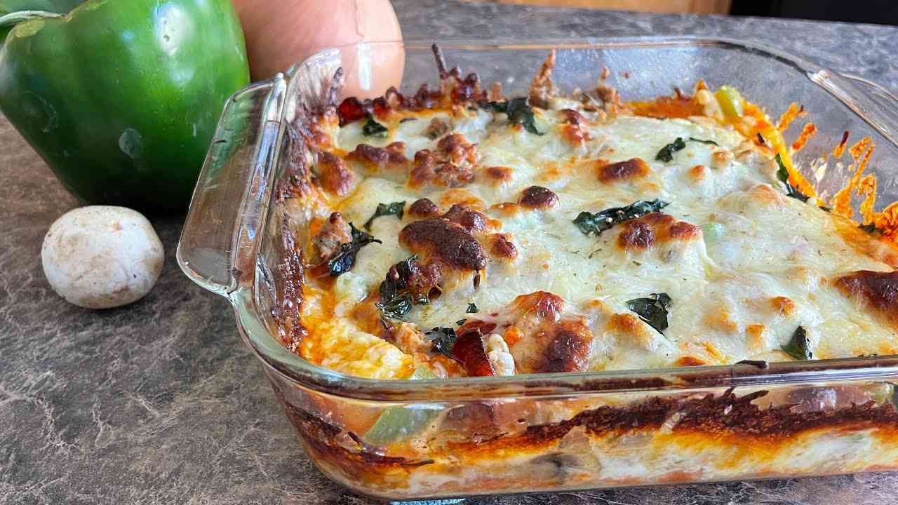 Crustless Pizza Bake