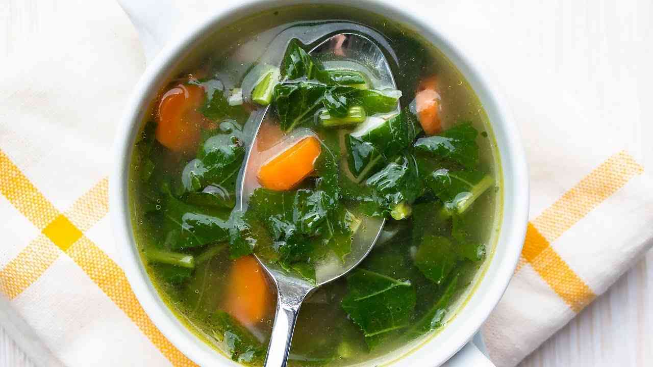 Hearty Turnip Green Soup with Beans and Sausage