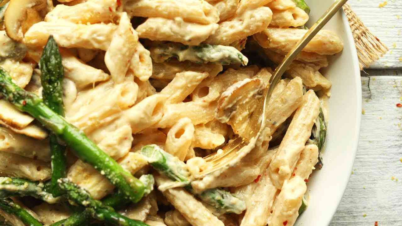 Asparagus Mushroom Red Pepper Pasta